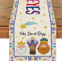 Bộ 1/4/6 tấm trải bàn/khăn trải bàn hình ngôi sao trang trí ngày lễ mùa xuân, thích hợp cho nhà bếp và bàn ăn, phù hợp cho các buổi họp mặt gia đình trong nhà, kích thước 13x72 inch. - Nhiều màu - Xem 1