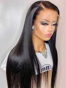 Summer Glueless 36 Inch Discount Natural Lace 13*4 Front Lace Human Hair Wigs Straight Hair Extensions Wig - Versatile For Casual & Special Occasions, 13x4 Lace Front Wig 180 Density Straight Real Hair Transparent Lace Wigs Wigs For Women Halloween,Costume Party ,Party Dress Up,Lace Front Wig For Human Hair Straight Human Hair Pre Plucked For Women Lace Front Wigs Human Hair Suitable As Women's Gift (Bob Wigs 8-16 Inch)