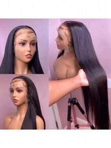 Summer Glueless 36 Inch Discount Natural Lace 13*4 Front Lace Human Hair Wigs Straight Hair Extensions Wig - Versatile For Casual & Special Occasions, 13x4 Lace Front Wig 180 Density Straight Real Hair Transparent Lace Wigs Wigs For Women Halloween,Costume Party ,Party Dress Up,Lace Front Wig For Human Hair Straight Human Hair Pre Plucked For Women Lace Front Wigs Human Hair Suitable As Women's Gift (Bob Wigs 8-16 Inch)