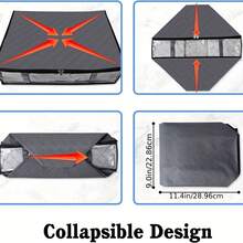 1/3PCS Thùng đựng đồ dưới gầm giường có thể gấp lại - Tủ đựng chăn chống bụi có cửa sổ, Phụ kiện phòng ngủ gia đình tiết kiệm không gian Quần váy Giày dép Quần jean Bốt Váy - Phụ kiện nhiều màu ngẫu nhiên - Xem 6