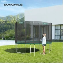 SONGMICS Replacement Trampoline Pad Mat, Standard Spring Cover For 14 Ft Trampolines, 427 Cm In Diameter, 30 Cm Wide, UV-Resistant, Tear-Resistant, Edge Protection, Jungle Green - Green - View 2