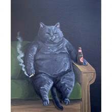 1 tấm áp phích động vật mèo mèo ngộ nghĩnh truyện tranh hiện đại trang trí nhà cửa đáng yêu phòng khách thẩm mỹ tranh vải không có khung - Nhiều màu - Xem 30