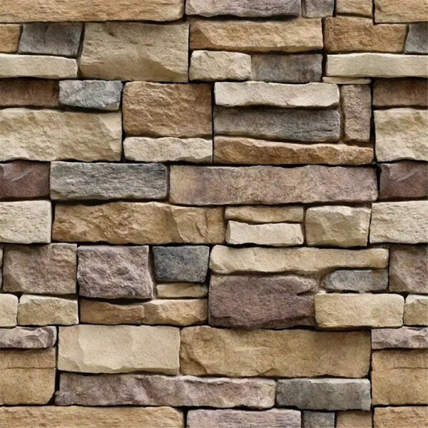 A Roll Of 3D Stone Brick Wallpaper, Vinyl Self-Adhesive Tailgate Decoration, Waterproof Wall Cover, Suitable For Bedrooms, Laundry Rooms, Kitchen Cabinets, Home Decoration, Antique Stone And Wood Style,Renovation Stickers Peel Wall Panels,Wall Paper, Wallpapers,Spring Decoration Items Refesh Your Home,Rama Decoration Stickers