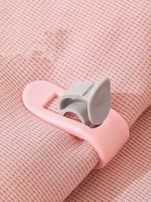 Kẹp cố định chăn không kim liền mạch, Kẹp vỏ chăn chống trượt, Kẹp chăn dày chống trượt mùa đông, Cố định ga trải giường, Kẹp cố định chăn chống trượt Khóa chống trượt - Hồng - Xem 2