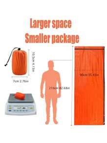 1pc Outdoor Emergency Sleeping Bag, Survival Camping Bag, Lightweight And Foldable, Suitable For Outdoor Hiking Camping, Survival Equipement Camping Stuff - Multicolor - View 4