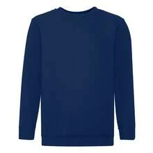 Fruit of the Loom Childrens Unisex Set In Sleeve Sweatshirt (Navy) - Blue - View 1