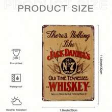 Jack Daniel's Old No.7 Vintage Metal Sign: Rustic Whiskey Wall Decor For Home Bar And Kitchen - 12"X8" Iron Wall Art Gifts Birthday Graduation