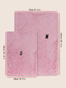 1pc Pet Winter Warm Blanket, Multi-Colors Available, Short Plush Soft And Comfortable, Suitable For Small/Medium Dogs - Pink - View 10