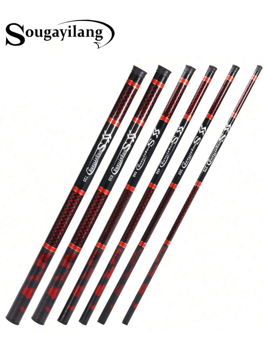 SOUGAYILANG Basic/Lightweight Portable Carbon Fiber Fishing Rod, Stream Rod, Short Section Rod