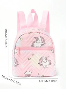 1 pezzo Zaino imbottito carino per bambini con stampa unicorno, cinghie regolabili, adorabile e portatile, adatto per uscite, può essere usato come zaino scolastico, regalo di compleanno, zaino, zaino scolastico, zaino per bambini piccoli, mini zaino, zaino piccolo, borsa scolastica, zaino per studenti, zaino, borsa scolastica, borsa da viaggio, molto adatto per la scuola e i viaggi. - Rosa - Visualizzare 2