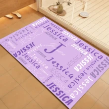 1pc Silicone Diatom Mud Non-Slip Bath Mat, High Absorbency Quick Dry Soft Shower Mat, Machine Washable, Suitable For Bathroom And Bedroom, Home Bath Rug, Kitchen And Laundry Carpet, Bathroom Quick Dry Foot Mat, Shower Tub Outdoor Doormat, Vanity Mat, Entryway Mat, Bathtub Mat, Anti-Slip Wear-Resistant, Shower Room Accessories, Toilet Mat, Household Carpet, Bathroom Decor - Style E - View 2