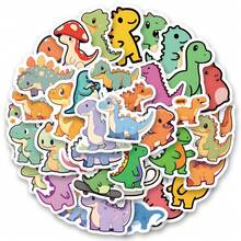 50PCS Cute Little Dinosaur Stickers Vinyl Aesthetics Stickers For Scrapbooking, Diary, Laptop, Bumper, Skateboard, Water Bottle, Computer, Phone, Cartoon, Hard Hat, Car Stickers And Decals - Multicolor - View 1