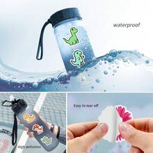 50PCS Cute Little Dinosaur Stickers Vinyl Aesthetics Stickers For Scrapbooking, Diary, Laptop, Bumper, Skateboard, Water Bottle, Computer, Phone, Cartoon, Hard Hat, Car Stickers And Decals - Multicolor - View 6
