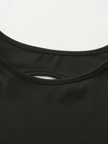 女士连体裤圆领性感紧身衣背部镂空运动紧身连体裤