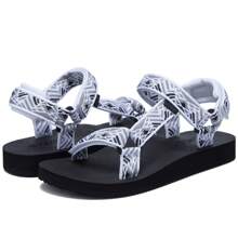 Women's Original Sports Fashion Sandals Hiking Sandals With Arch Support Yoga Mat Insole Outdoor Beach River Hiking Sandals - Đen và trắng - Xem 3