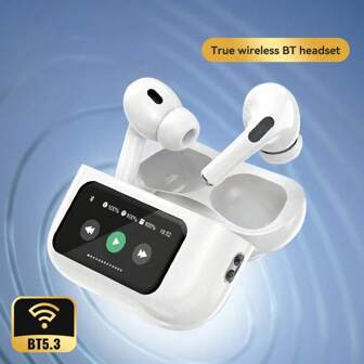 1pc Wireless Bluetooth Headphones With LED Display, HiFi Stereo, High-Fidelity, High-Quality Sound For Gaming And Sports, Compatible With IPhone, Series Small And Portable,Immersive Stereo Sound, Intuitive Touch Control, In-Ear Wireless Earphone Mini Earbuds With Charging Case ,
