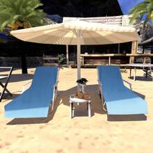 HiTurbo 1pc Portable Beach Chair Cover, Lightweight And Quick Drying Pool Chair Cover For Sunbathing, Garden, Beach And Hotel - Comfortable And Lightweight, Not Easy To Slip Off Summer Travel, Vacation Holiday Beach Essentials