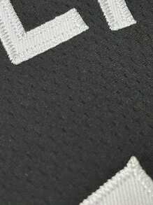 Herren Basketball Trikot im Boyfriend-Stil, Nr. 24, Schwarz, besticktes ärmelloses Sport-Top