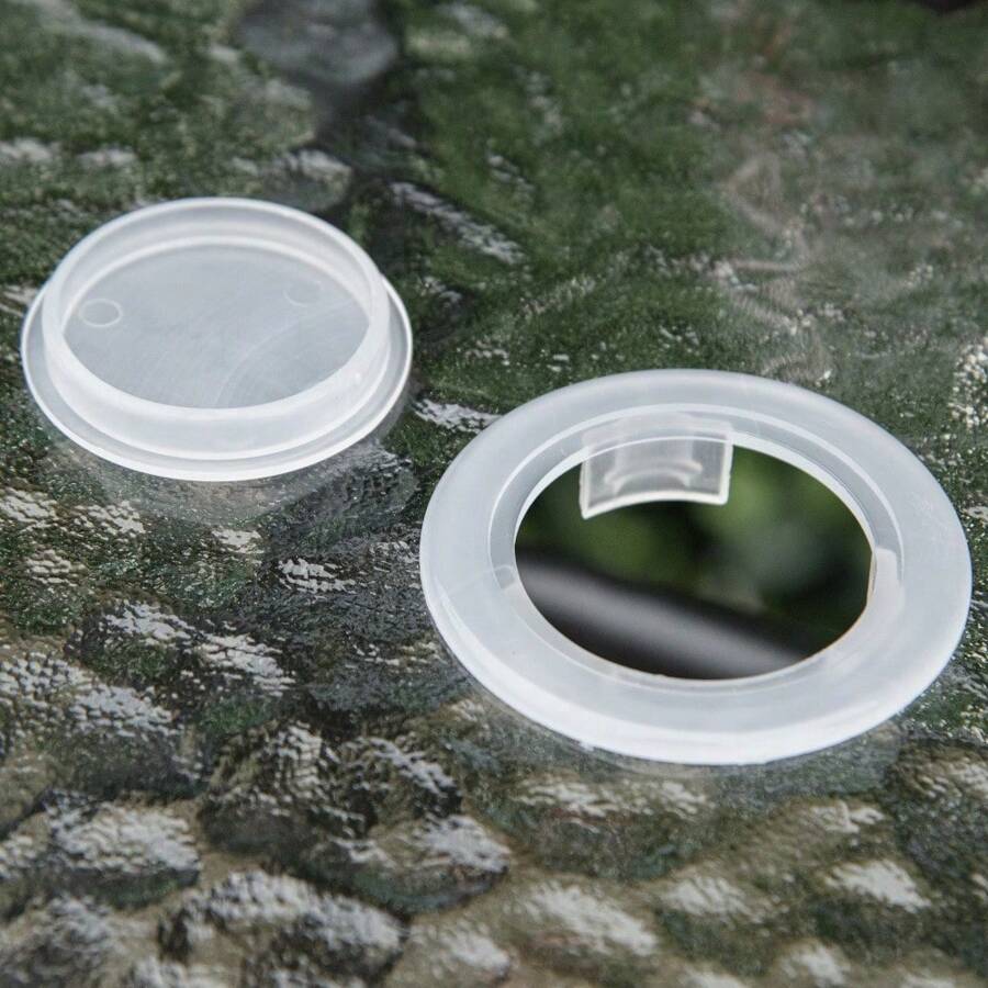 Outsunny 4 Piece Outdoor Patio Dining Furniture Set, 2 Folding Chairs