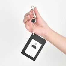 1pc Cute Letter Pattern Retractable Badge Holder Reel Office/School Supplies Christmas Gift Thanksgiving Vintage Gifts For Card Holder Wallet Business Card Holder Credit Card Holder Id Card Holder Women For Women Mini Wallet Card Wallet