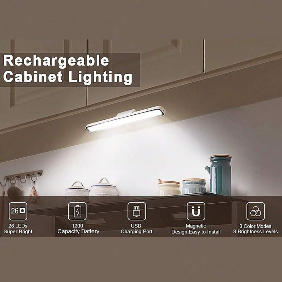 LED Desk Light Under Lighting Night Light Rechargeable