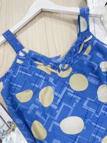 Regata estampada tecido crepinho bonito fashion - Azul bebê - Visão 3