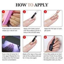 Bộ sơn móng tay dạng gel trong suốt NAILCO màu hồng xanh lá cây xanh lam cam vàng 15ml Bộ 4 lọ sơn khô dưới đèn UV dành cho tiệm làm móng chuyên nghiệp Quà tặng cho bé gái - Nhiều màu - Xem 3