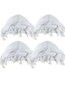 4 件复古流苏扭纹头带、缎纹衬里头巾、男女流苏头巾帽、男士嘻哈个性套头帽、高品质缎纹衬里扭纹尾帽、中性编织头带、万圣节头巾 - A - 查看 16