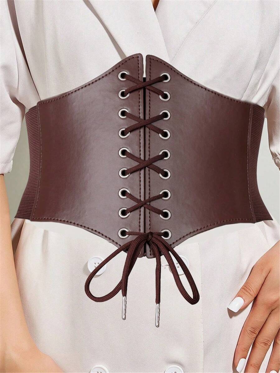 1 件女士高腰弹性束带，长度可调，高品质经典款