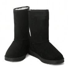 READYSALTED Women's Mid-Calf Boots Women's Winter Warm Boots Women's Comfort Suede Boots Ladies Fashion Walking Boots - Black - View 5