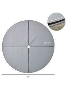 Soozier Pole Dance Mat, 2"T X 5'W Folding Pole Dance Mat For Home, Lightweight And Foldable, Grey,ElegantAbode