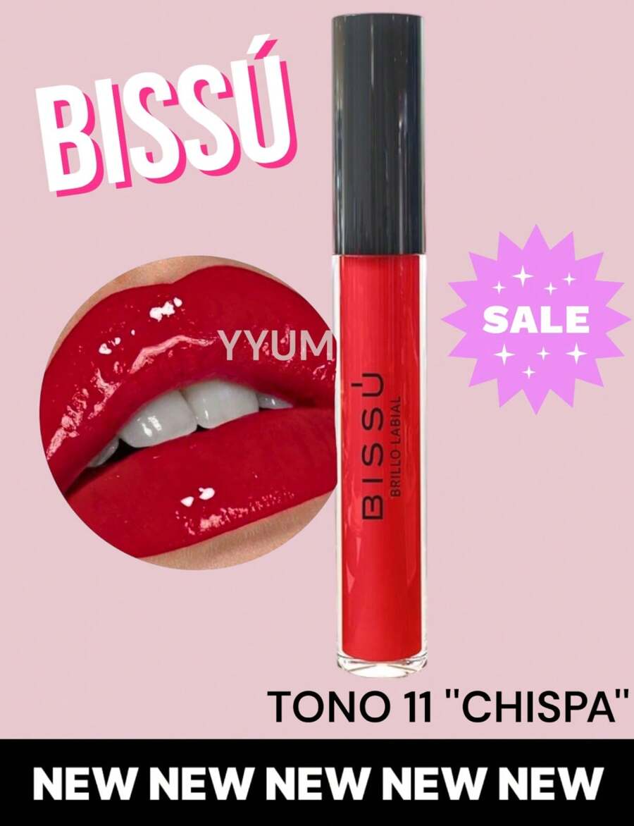 Brillo Labial nueva fórmula Bissu Líquido Nuevo ORIGINAL - TONO 11 "CHISPA" - Ver 1