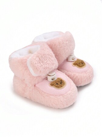 Thick Winter Newborn Infant Shoes, Soft Sole Toddler Anti-Slip Warm Shoes With Thermal Lining, 3-6-12 Months