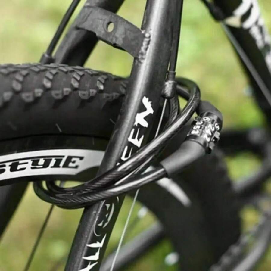 Antivol De Vélo Câble Acier Avec Serrure à Code 4 Chiffres
