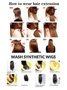 20 Inch Long Deep Kinky Curly Clip In Hair Extension, Full Head Heat Resistance Fiber 140g 7pieces Synthetic Hair Extensions For Natural Black Clip In Jerry Curly Hair Extensions