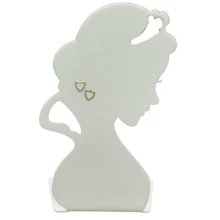 Acrylic Necklace Earrings Display Stand For Jewelry Costume Jewelry Smoke - khói - Xem 7