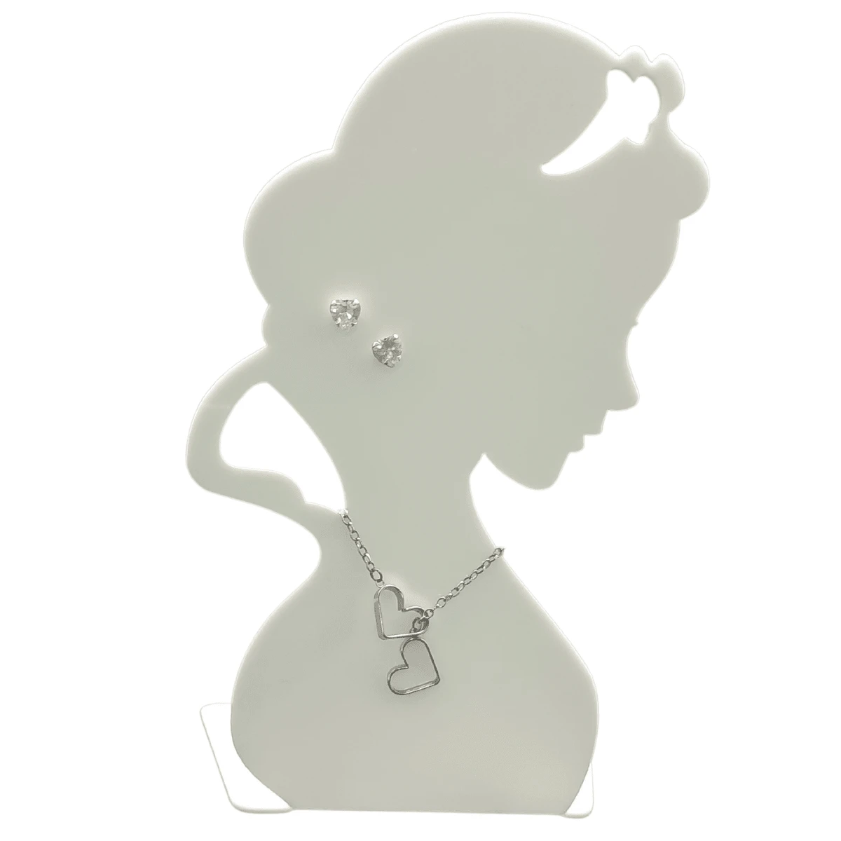 Acrylic Necklace Earrings Display Stand For Jewelry Costume Jewelry Smoke - khói - Xem 1
