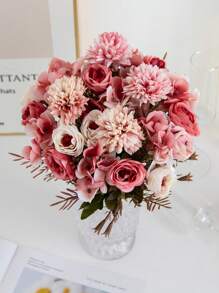 Bó hoa hồng nhân tạo 1/3 bông, hoa cầu thêu, hoa hỗn hợp, hoa cúc, dùng cho tiệc sinh nhật, họp mặt, trang trí, giỏ hoa cưới, bó hoa cô dâu, trang trí nhà cửa, nhà hàng, phòng ngủ, bệ cửa sổ, trang trí bình hoa, ngày lễ tình nhân, trang trí năm mới, sân vườn ngoài trời, mùa tựu trường. - Nhiều màu - Xem 6