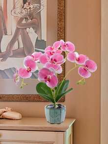 1 件人造卡特兰兰花枝，适用于家庭婚礼派对 DIY 装饰、情人节母亲节生日礼物、家居装饰、圣诞节庭院装饰 - 彩色 - 查看 6