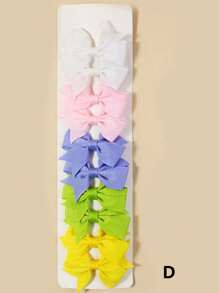 10 piezas/20 piezas Pinzas para el cabello con lazo para niñas Pequeño/Mediano/Grande, para la escuela/uso diario - Multicolor - Ver 15