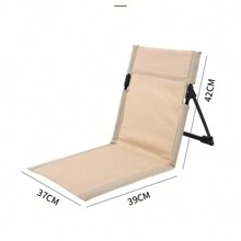 Tragbarer Outdoor Camping Stuhl, Garten Park einzelner lässiger Relaxstuhl mit Rückenlehne und Kissen, Picknick Camping klappbarer Strandsessel
