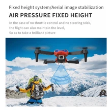 E99 Drone Control Remoto Dron Con cámara única HD1080 Quadcopter Estabilizar con baterias - Gris - Ver 4