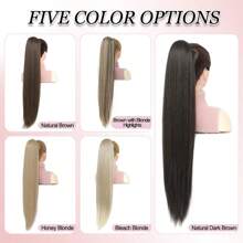 Drawstring Ponytail Extension,30inch Long Straight Synthetic Ponytail Extension 2 Clips Hairpiece For Women Daily Use - Bleach Blonde - View 6