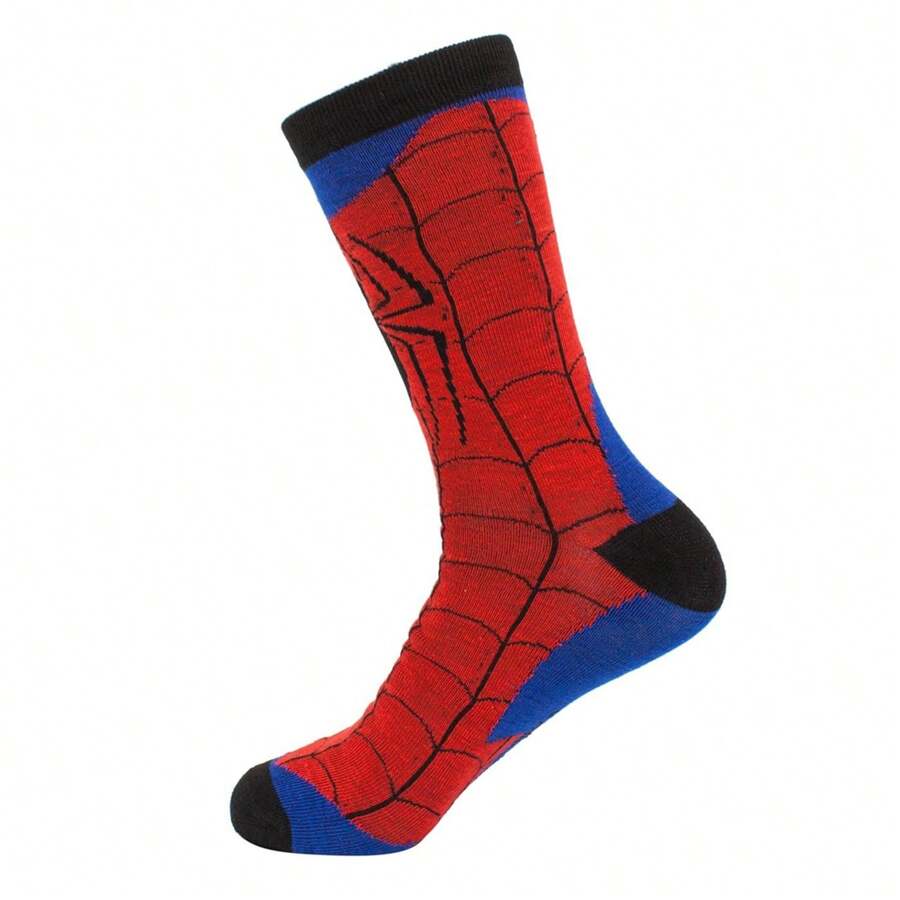 SPIDERMAN Webbed Costume Crew Socks - Đỏ - Xem 1
