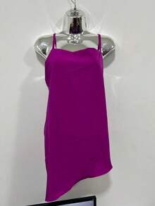 Women's Summer Tank Top With Bow - 紫羅蘭色 - 查看 1