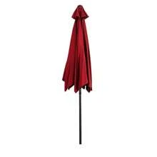 Lifezeal 10 FT Patio Umbrella Patio Market Steel Tilt W/ Crank Outdoor Yard Garden - 酒紅色 - 查看 11