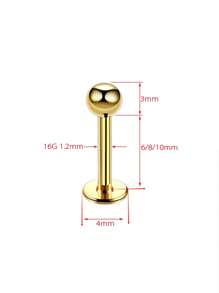 10pcs 16G Stainless Steel Labret Lip Piercing Stud Bar Ball Ear Helix Cartilage Earrings Ombligo Ear Tragus Piercing Body Jewelry