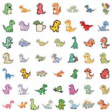 50PCS Cute Little Dinosaur Stickers Vinyl Aesthetics Stickers For Scrapbooking, Diary, Laptop, Bumper, Skateboard, Water Bottle, Computer, Phone, Cartoon, Hard Hat, Car Stickers And Decals - Multicolor - View 4
