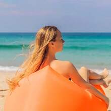 VG Plus Vg+ Inflatable Air Bag Sofa Puff For Camping - Orange - View 2