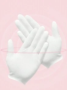 6 pares de guantes blancos de etiqueta, guantes de protección para trabajo de color blanco - Blanco - Ver 3